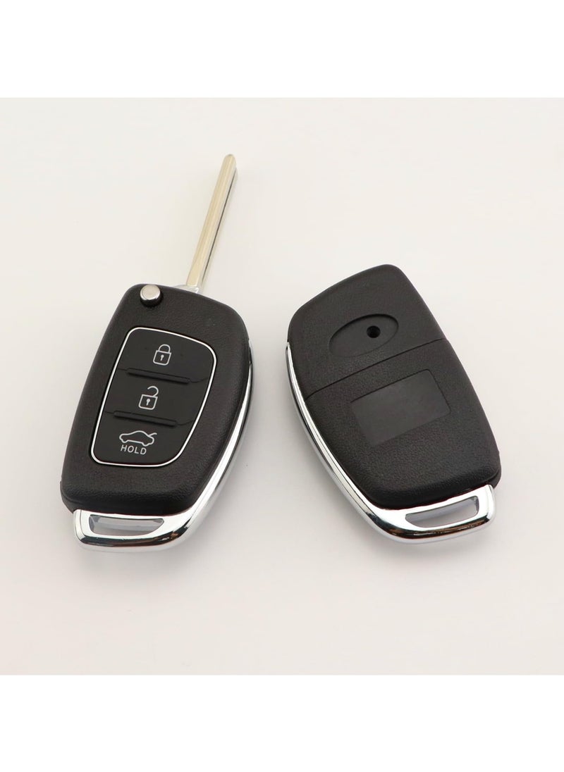 Generic - Hyundai Car Key Cover, Folding Replacements Key Fob Accessory (Key Housing Only, No Chip Included) - Image 1