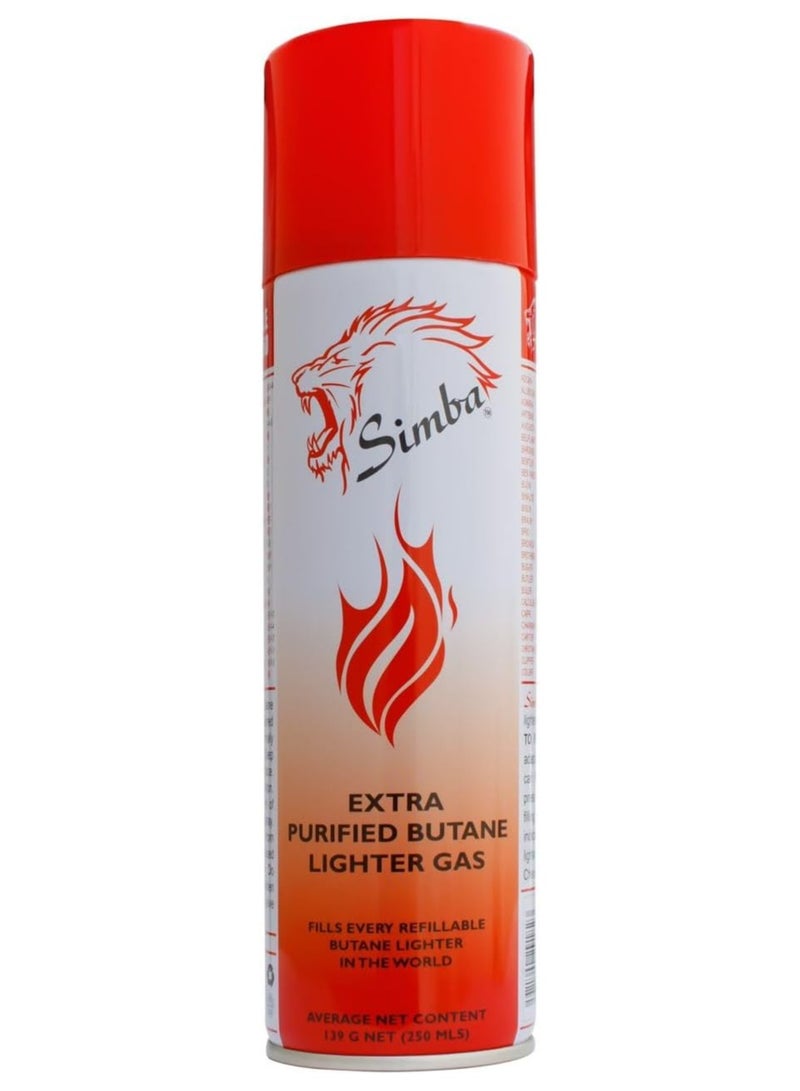 Simba 250Ml Premium Purified Butane Lighter Refill With Multi-Nozzle Adapter - Image 1