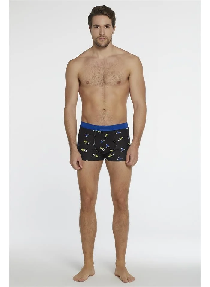 dagi Black Saks Men's Compact Hat Patterned Boxer