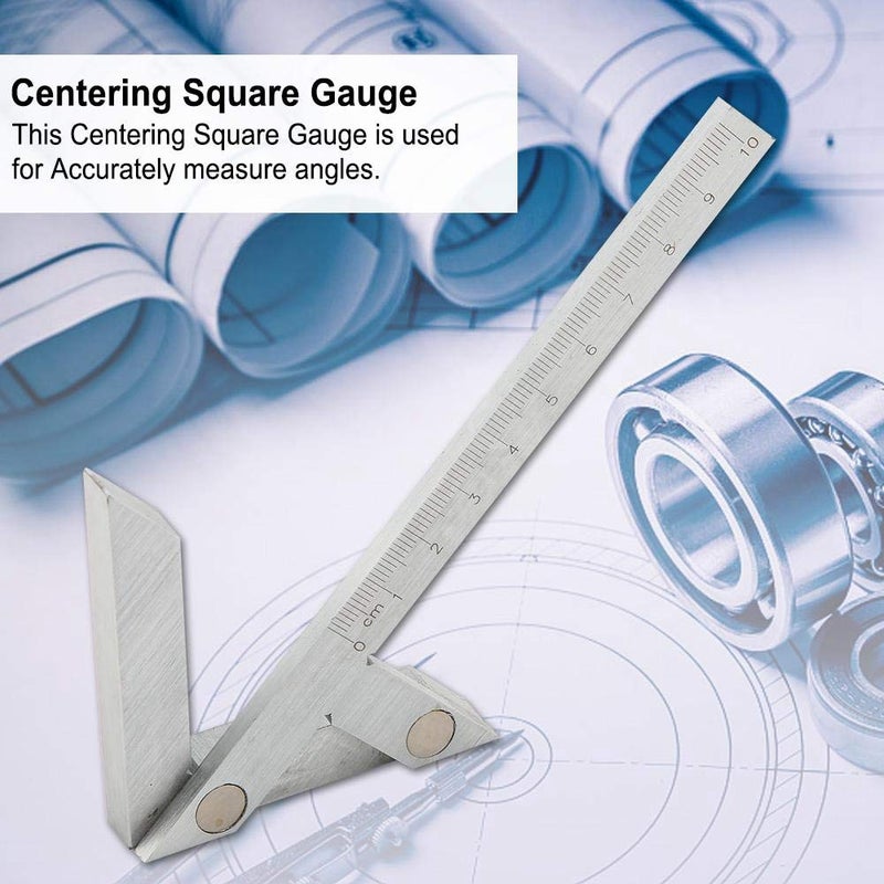 klarako Centering Square Gauge, Centering Square 100 * 70mm Gauging Center Gauge Round Bar Marking Center Finder measuring tool ruler Marking Gauge - Image 4
