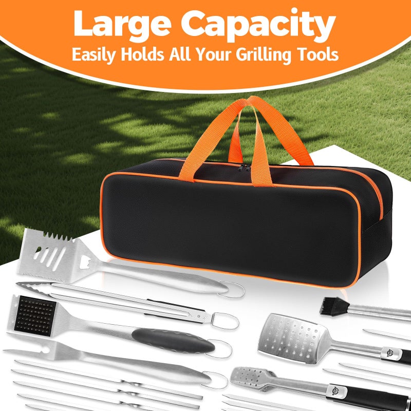 TWAKAP Grill Tool Storage Bag, 24" x 8" x 8" Large Capacity Grill Accessory Storage, 1680D Heavy-Duty Grill Utensil Storage, Accessories Storage Compatible with Blackstone (No Accessories) - Image 4