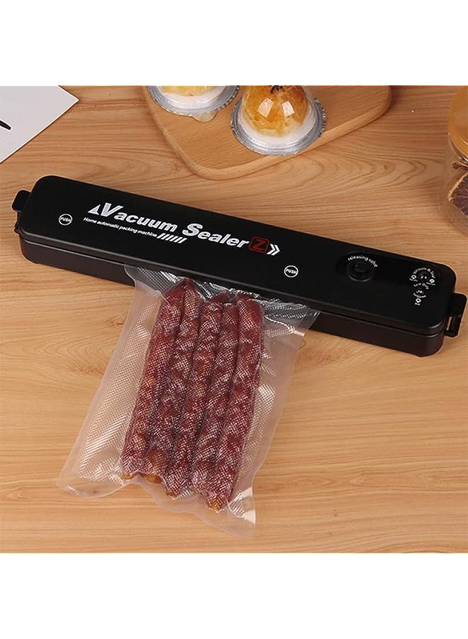 Raxoom Kitchen Food Vacuum Sealer 220V/110V Automatic Commercial Household Food Vacuum Sealer Packaging Machine With 10Pcs Bags_Black||Uk Plug - Image 2