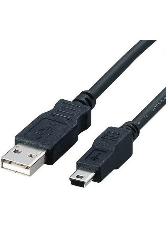 USB 2.0 Connection Cable, USB A Male to USB Mini B (5 Pin) Male, 1.80 Meters, Awg 28, USB 2.0 Compatible, Ul, Black Color - pzsku/ZC1058B380910963E4815Z/45/_/1725895556/623eb423-8aa0-4c36-97c0-61b4498c9dce