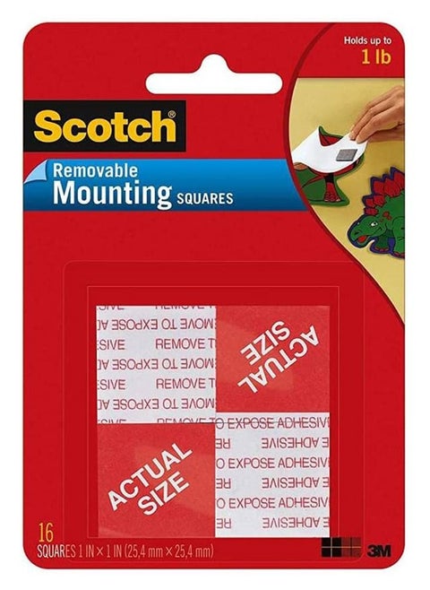 Removable Mounting Squares, 25.4mm X 25.4mm