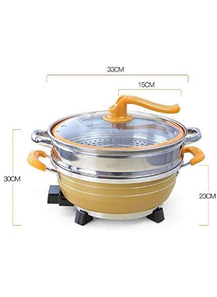 Pink Pari Pink pari Multi-Function Electric Non-Stick Hot Pot Smokeless Pot with Steamer Electric hot Pot with Unbreakable Lid Heat Frying Pan-Vacuum Suspension Pot,Electric hot Pot for Kitchen(5.6L).  - Image 2