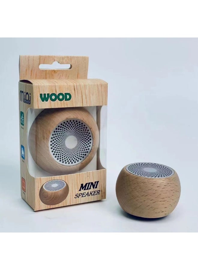 سماعة بلوتوث خشبية CY  مع مضخم صوت محمول ب bass منخفض وميني بتصميم خشبي عتيق وسماعة لاسلكية