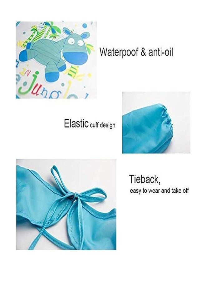 First Trend Full Sleeves Apron Feeding Bibs Waterproof Washable with Super Absorbent, Soft, Comfortable & Lightweight for Infants & Baby Toddlers (Yellow Monkey) - Image 4
