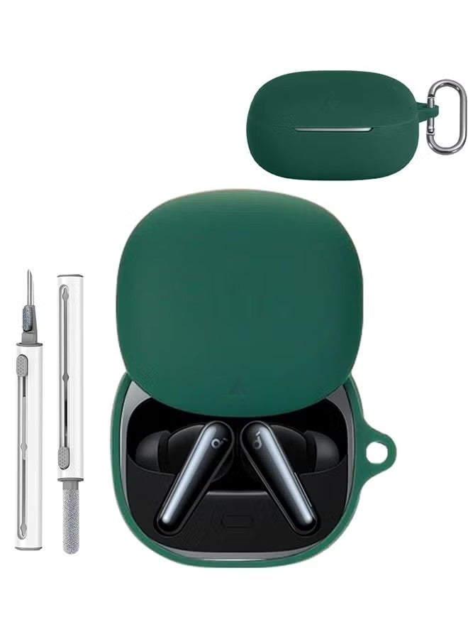 for Liberty 5 Case Cover with Cleaner Kit, Soft Silicone Protective Case for Anker Soundcore Liberty 5 with Keychain - Image 1