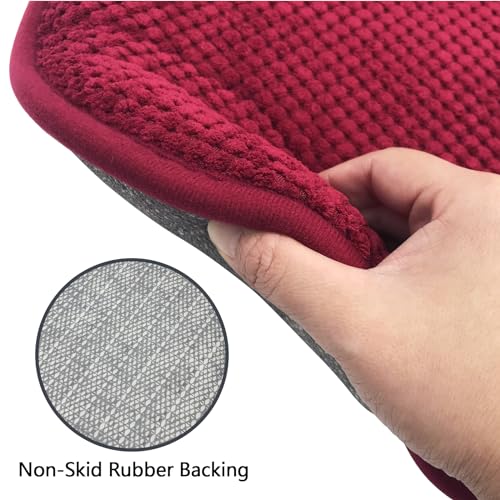 PAGGED Wine Red Foam Seat Cushions Kitchen Chairs Pads for Dining Chairs Non Slip Office Seat Cushions Washable U Shaped Soft Thick Large Metal Wooden Chair Cushions,17" x 15" - Image 4