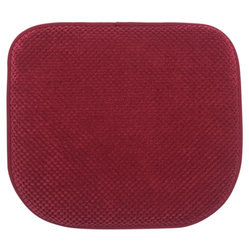PAGGED Wine Red Foam Seat Cushions Kitchen Chairs Pads for Dining Chairs Non Slip Office Seat Cushions Washable U Shaped Soft Thick Large Metal Wooden Chair Cushions,17" x 15" - Image 1