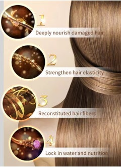KERATIN 500ml Keratin Hair Care Balance Hair Mask Rapidly Repairs and Nourish Damaged and Coarse Hair Natural Moisturizer Hydrating Smoothing Shining Strengthening Keratin Hair Mask Lavender  - Image 4
