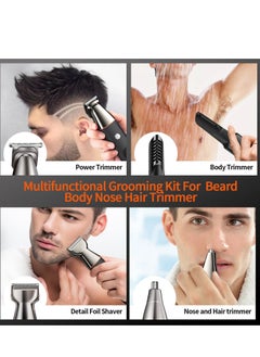 SYOSI Beard Trimmer for Men Multifunctional Hair Trimmer Mens Electric Clipper Suitable for Mustache Body Nose Ear Facial Trimmers  - Image 5