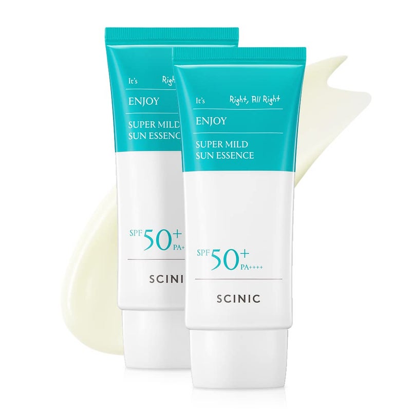 SCINIC Enjoy Super Mild Sun Essence 2 Set SPF50+ PA++++ 1.69 fl oz(50ml) | A Lightweight Hydrating Sun Essence That leaves No Sticky Feeling | Korean Skincare - Image 1