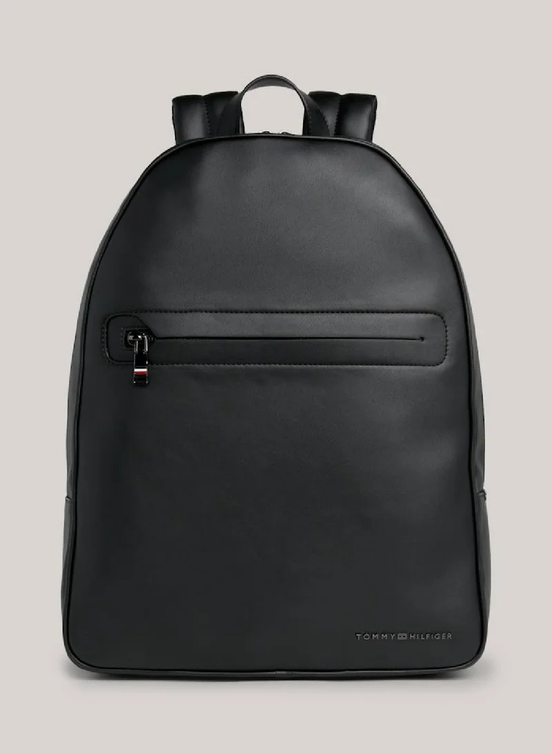 TOMMY HILFIGER Men's Th Modern Small Dome Backpack -  Smooth finish, Black