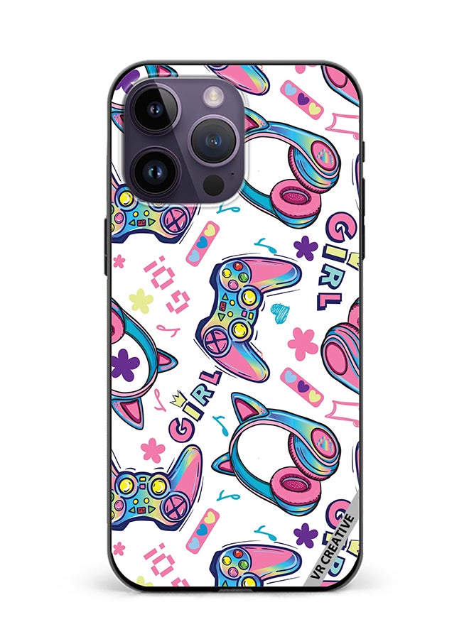 VR CREATIVE Protective Case Cover For Apple iPhone 15 Pro Gaming For Girls Design Multicolour - Image 1