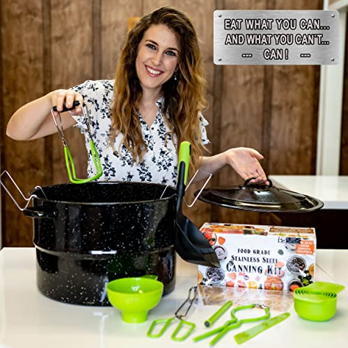 Supa Ant Canning Supplies-21 Qt. Water Bath Canning Pot with Rack & Lid - Starter Kits Set for Beginners - Stainless Steel Water Bath Canner Kit & Rack - Rack, XL Ladle, Measuring Cups, Kitchen Funnel - Image 2
