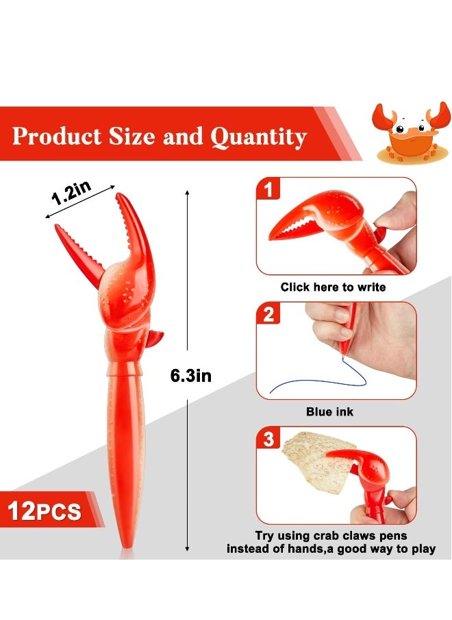 Generic Crab Claw Novelty Pen, Fun Ballpoint Pens, Cute Sea Life Ballpoint Pens witAh Blue Ink Gel Ink Pens, for Kids School Supplies Birthday Party, Writing Instrument Stationery Accessories  - Image 2