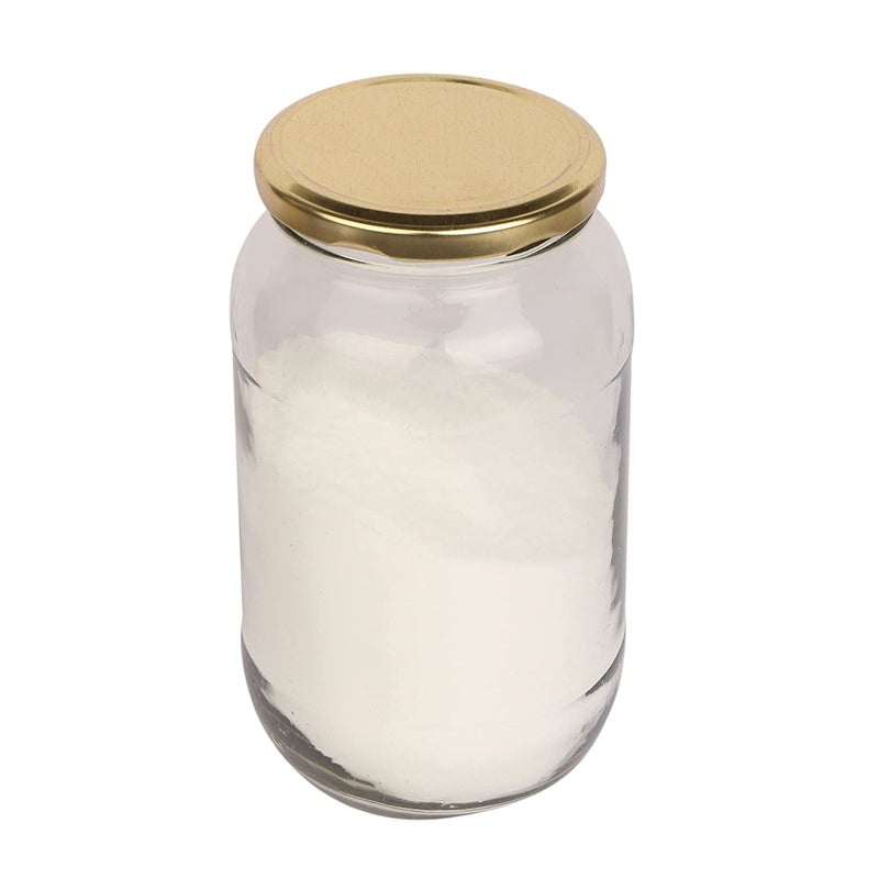 BRUSHFINCH Glass Jar with Air Tight Gold Lid for Kitchen Dry Masala Storage JarHoney Jar and ContainerSpice Masala JarGlassVisible Glass Jar for Kitchen Storage 1000ml 6pc Clear - Image 3
