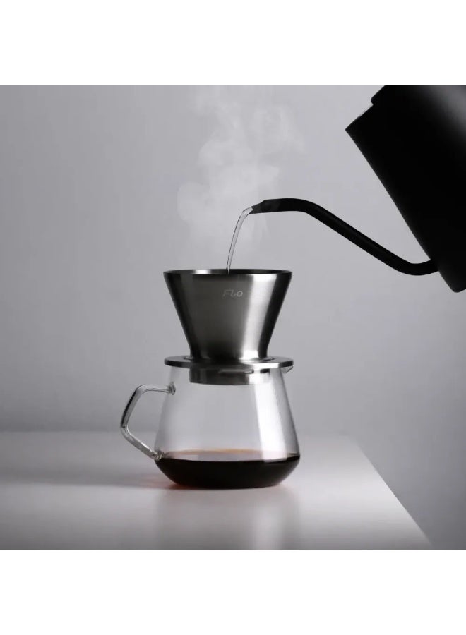 VARIA FLO Flexible Liquid Output Dripper (Varia x Kurasu Kyoto) - Silver - Image 2