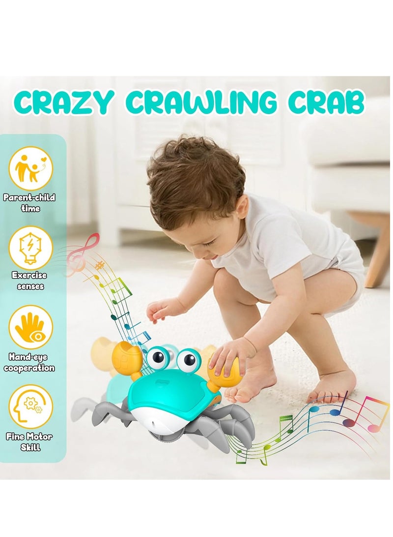 ELTRAZONE Crawling Crab Baby Toy Interactive Tummy Time Toy with Automatic Obstacle Avoidance, Music  Sound Effects – Ideal Gift for Babies 3-12 Months, Walking Toddler Toy for Early Development – Perfect Birthday Gift for Toddlers - Image 5
