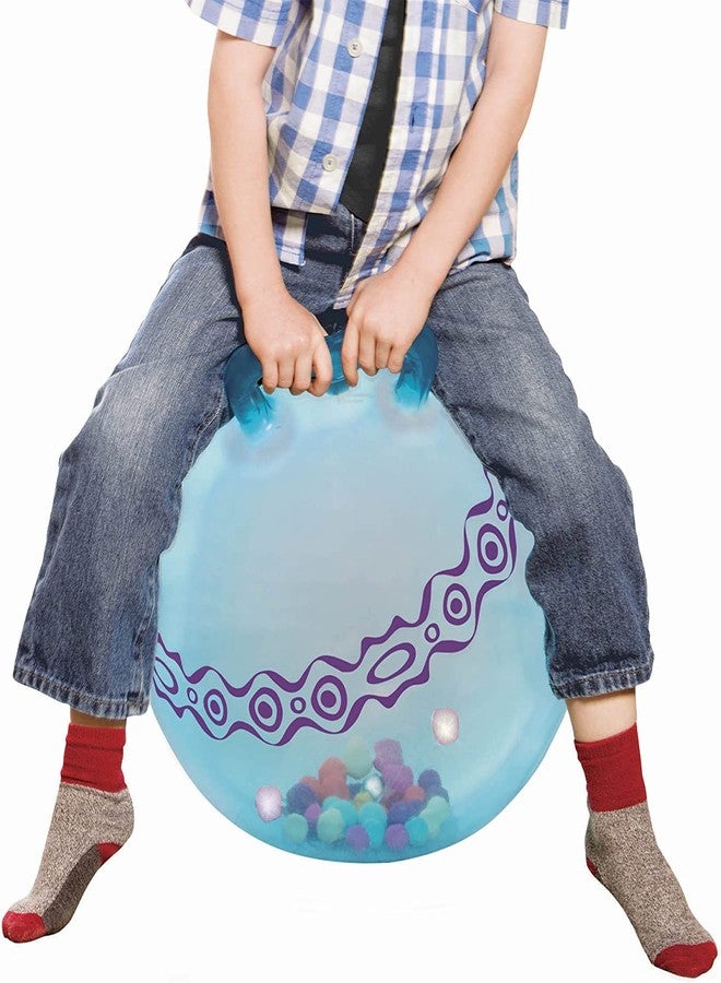 Crobat كرة القفز كروبات هوبتي، كرة مطاطية نطاطة بمقابض، كرة قفز للأطفال، ألعاب لياقة بدنية للأطفال والكبار، هدية عيد ميلاد (متعددة الألوان) - Image 1