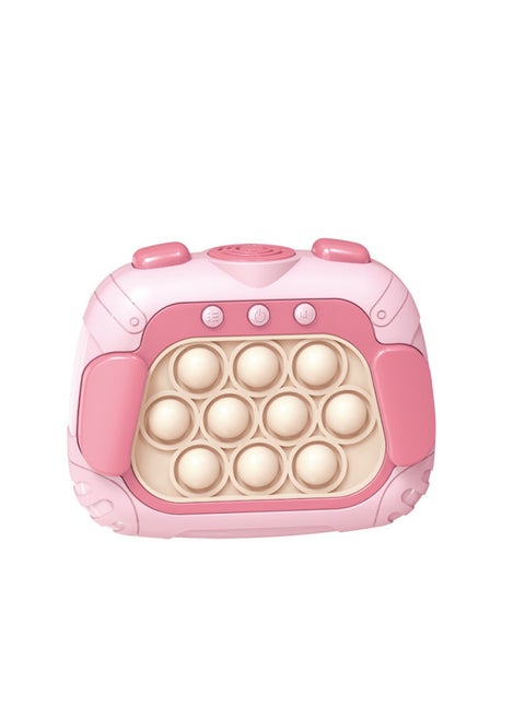 Press To Play Gopher Toy Boy Children's Quick Push Game Machine Girl's Puzzle Breakthrough Decompression Table Game Pinch Music-Color:[standard Powder]-latest Model-battery Version