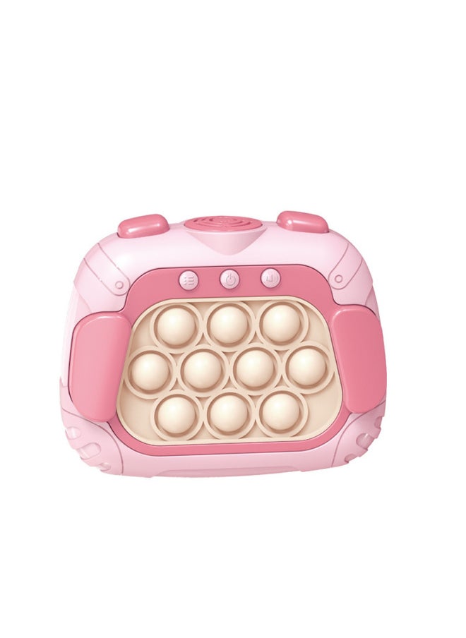 null - Press To Play Gopher Toy Boy Children's Quick Push Game Machine Girl's Puzzle Breakthrough Decompression Table Game Pinch Music-Color:[standard Powder]-latest Model-battery Version - Image 1