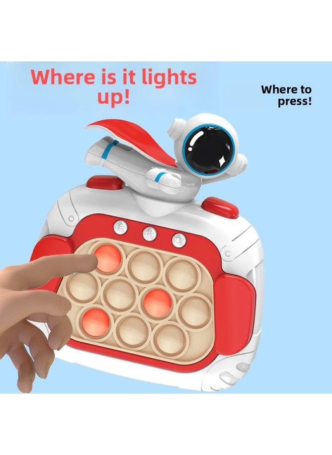 null - Press To Play Gopher Toy Boy Children's Quick Push Game Machine Girl's Puzzle Breakthrough Decompression Table Game Pinch Music-Color:[standard Powder]-latest Model-battery Version - Image 1