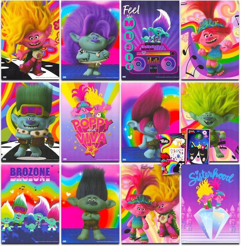 Trolls Trolls Poster Book for Kids  Bundle Includes 12 Trolls Band Together Posters for Girls Room Trolls Decorations More  Trolls Room Decor for Girls - Image 1