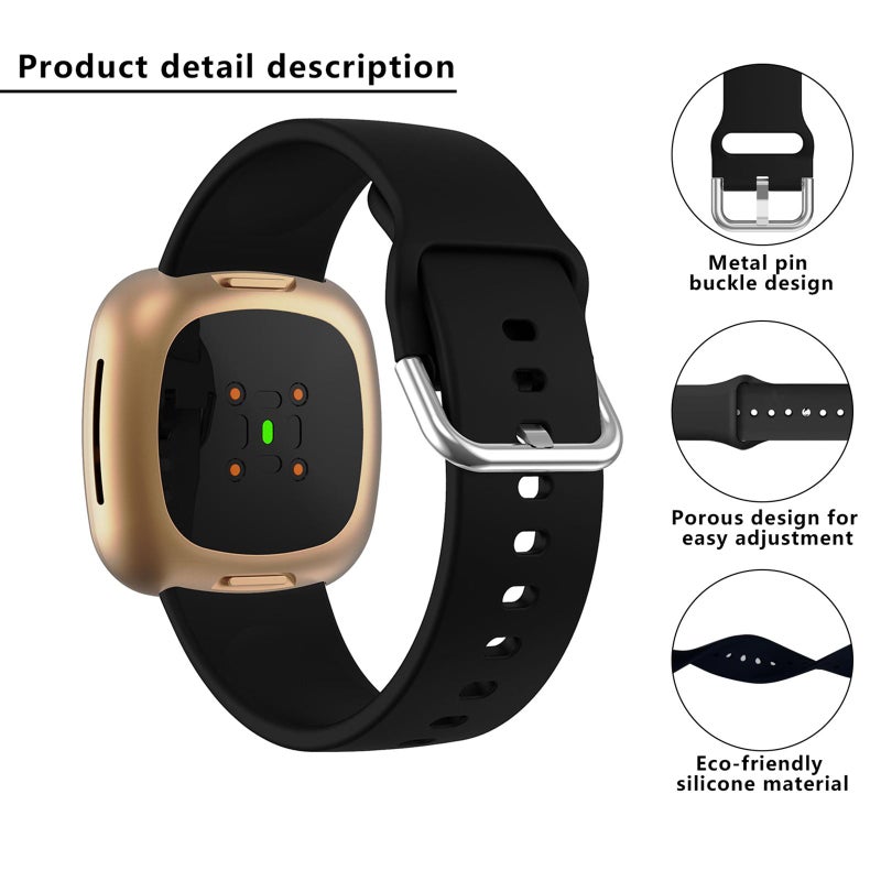 إيروريكس سوار ساعة سيليكون بإبزيم دبوس لـ Fitbit Versa 3 / 4 (أرجواني داكن) - Image 5