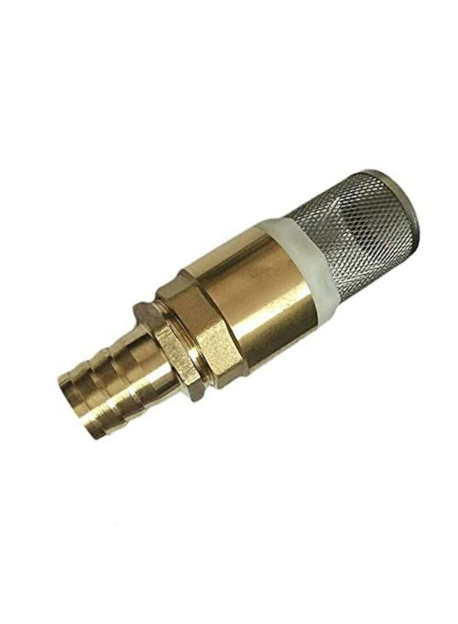 Toolstar Foot Valve, Brass Check Valve Spring Non Return Check Valve Pump Inlet Filter Strainer with Connection for 1"/25 mm Hose to Pumps (1" Brass Foot Valv + 1" Hosetail) - Image 1