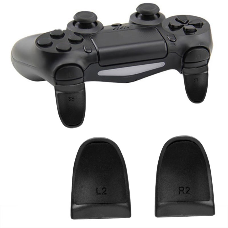 L2 R2 Trigger Extenders Soft Touch Grip for PS4 Controller - Extended Buttons Trigger Enhance Game Experience - Anti-Slip ABS Rubber Extender for Gaming - Image 5