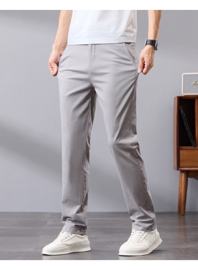 Tucano summer Men's Casual Pants - Simple & Versatile Straight-leg Stretch Easy-care Trousers For Men - Image 1