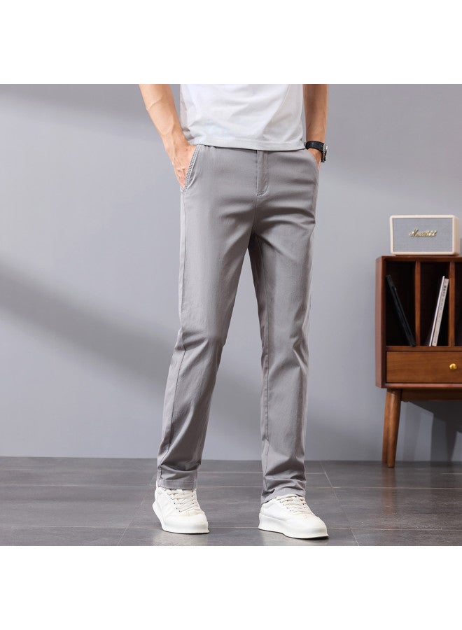 Tucano summer Men's Casual Pants - Simple & Versatile Straight-leg Stretch Easy-care Trousers For Men - Image 3