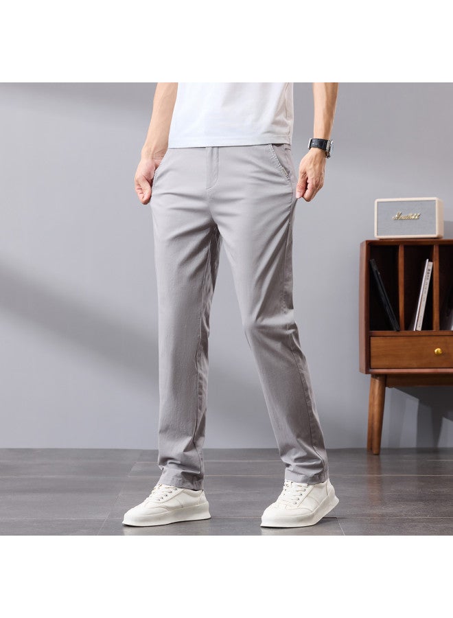 Tucano summer Men's Casual Pants - Simple & Versatile Straight-leg Stretch Easy-care Trousers For Men - Image 2