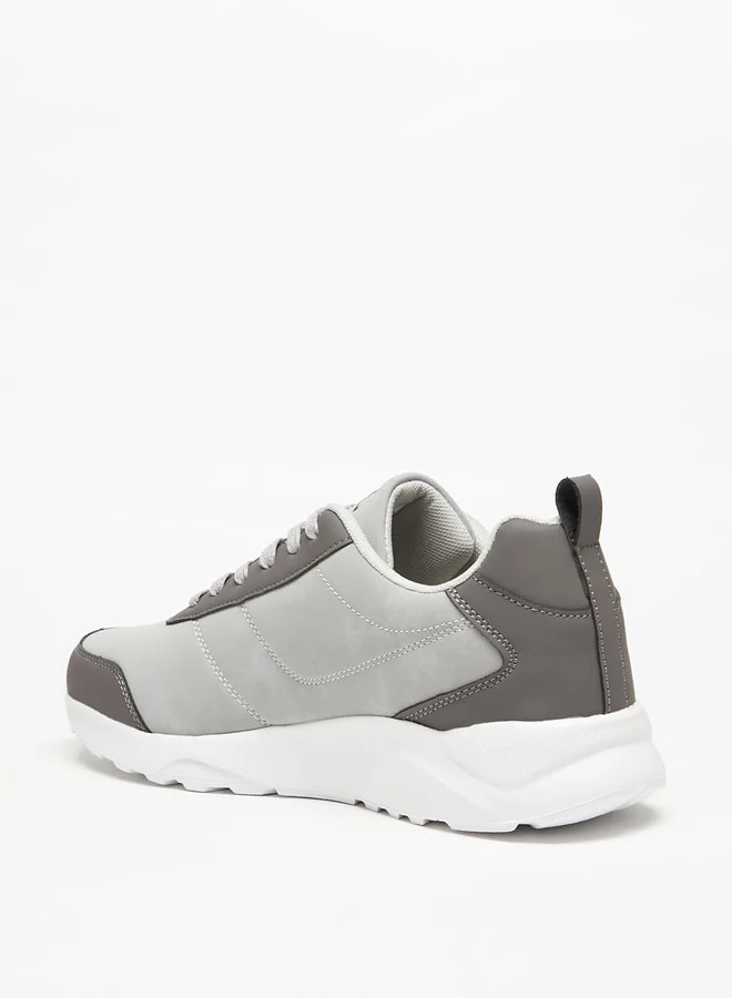 ال بي ال من شو اكسبرس Men's Panelled Sneakers with Lace-Up Closure
