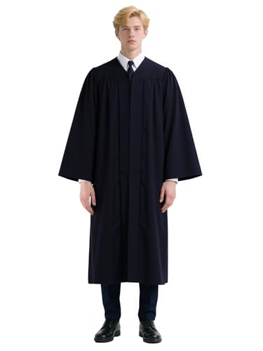 Newrara Unisex Premium Matte Graduation Gown Only (X-Large 54(5'9"-5'11"), Black) - Image 5