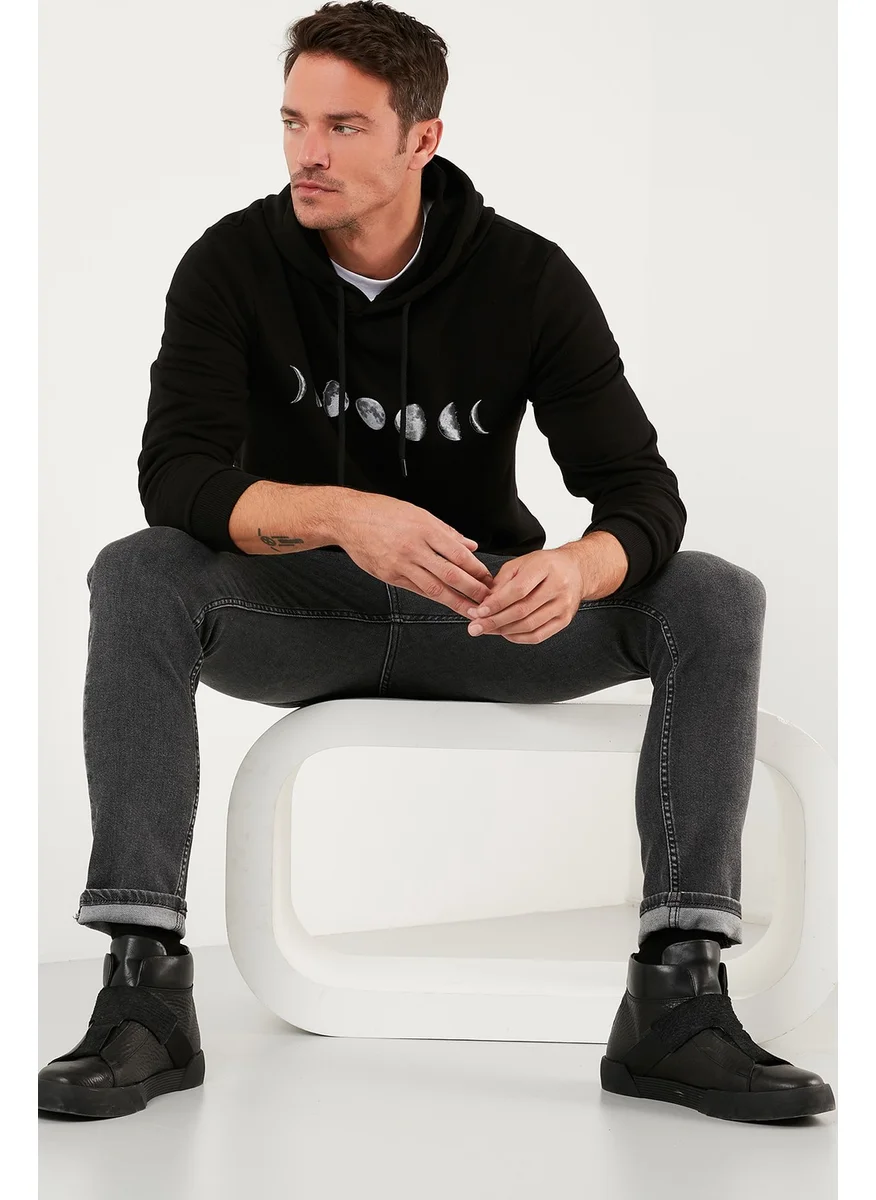 Buratti Cotton Printed Hooded Slim Fit Sweat Men's Sweat 5905238