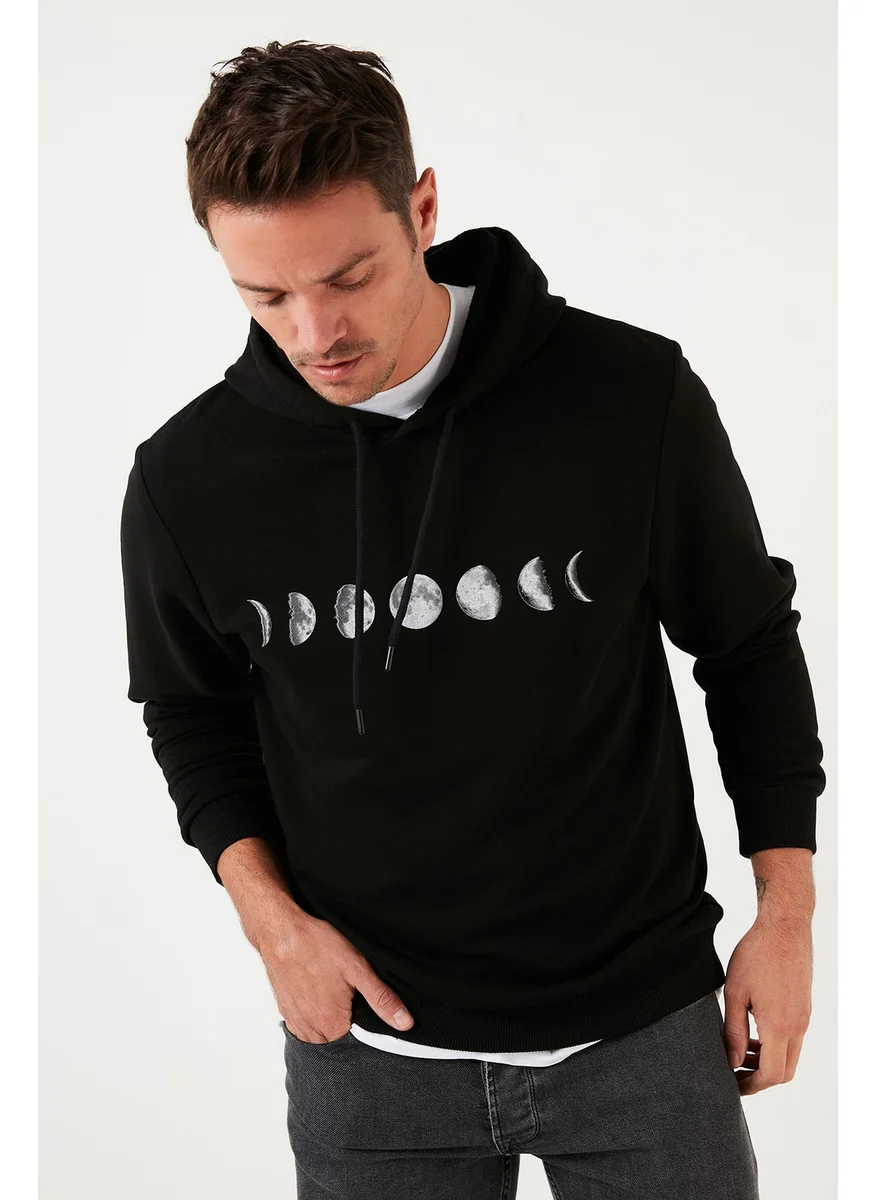 Buratti Cotton Printed Hooded Slim Fit Sweat Men's Sweat 5905238