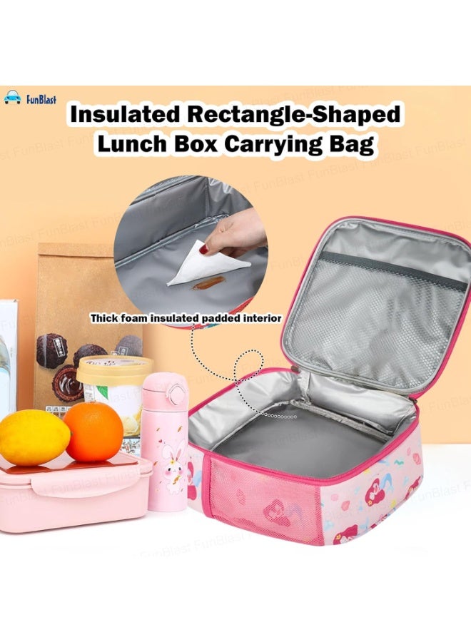 Mermaid Lunch Bag for Women – Insulated Rectangle-Shaped Lunch Box Carrying Bag, Multi-Purpose Tiffin & Food Storage Travel Bag for Office & School Use (Multicolor) - Image 5
