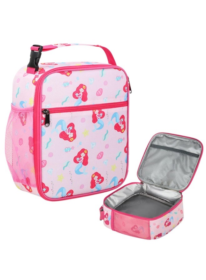 Mermaid Lunch Bag for Women – Insulated Rectangle-Shaped Lunch Box Carrying Bag, Multi-Purpose Tiffin & Food Storage Travel Bag for Office & School Use (Multicolor) - Image 1