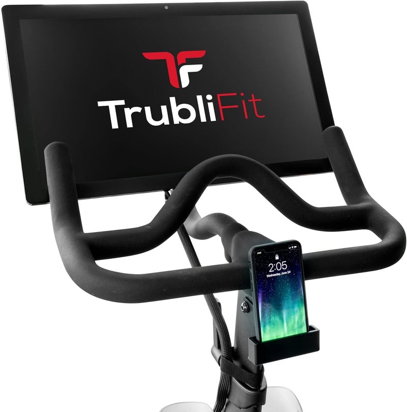 TrubliFit Metal Phone Holder for All Peloton Bikes (Original Peloton Bike & Bike+ and Cross Training Bike & Bike+) - Custom Aluminum Phone Mount Accessory for Peloton - Image 1