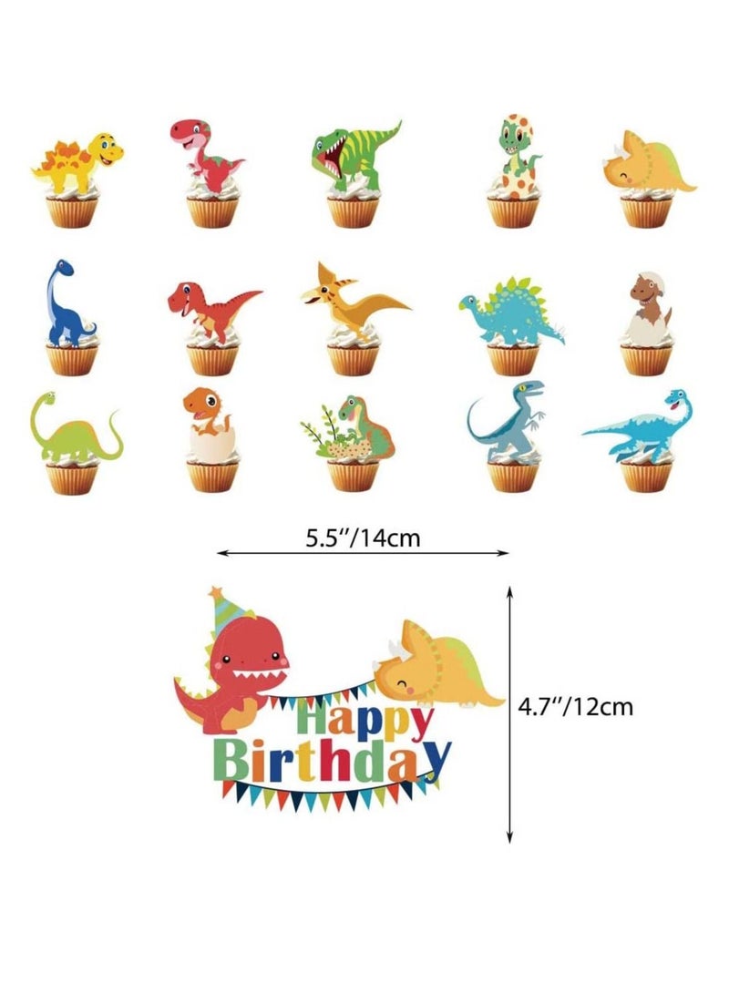 SYOSI Dinosaur Birthday Party Decoration Set Balloons Banner Supplies for Boys Men Kids Happy Decor Suit For Baby Shower Decorations - Image 3