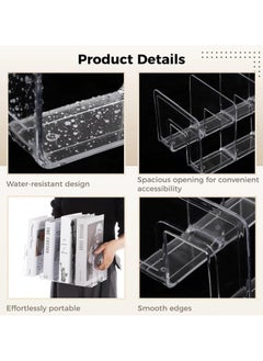 DIOTTI 2-Pack Clear Plastic Purse Organizer and Shelf Divider Set, 4-Section Storage Stand for Handbags, Books, and Files, Ideal for Home, Office Use  - Image 2