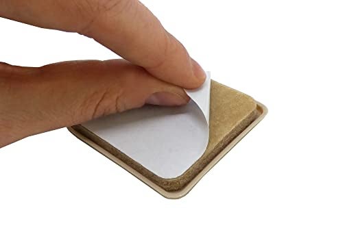 Shepherd Hardware 3949 2-Inch Adhesive, Square, Slide Glide Furniture Sliders, 4-Pack,Beige - Image 5