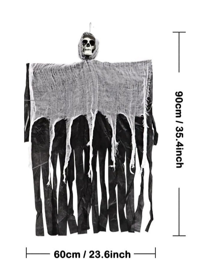 Hanging Ghost Holiday Horror Props Haunted House Door Decoration Suitable for Home Courtyard Garden Halloween (D) - Image 2