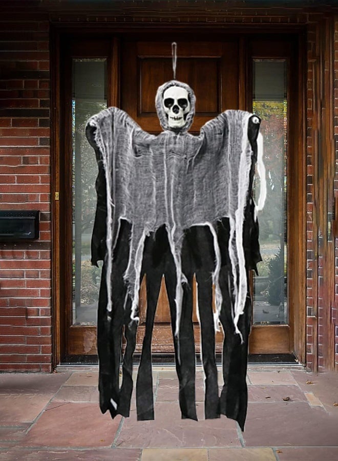 Hanging Ghost Holiday Horror Props Haunted House Door Decoration Suitable for Home Courtyard Garden Halloween (D) - Image 1