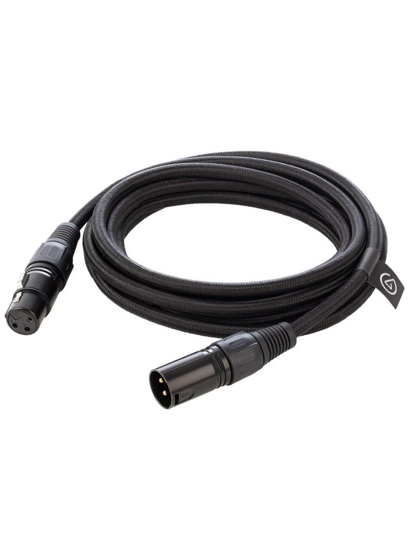 elgato XLR Microphone Cable – Shielded Microphone Cable for Studio Recording and Live Production, Gold-Plated Pins, Male to Female, for Mic and Balanced Analog Line Levels, 10ft/3m  - Image 1