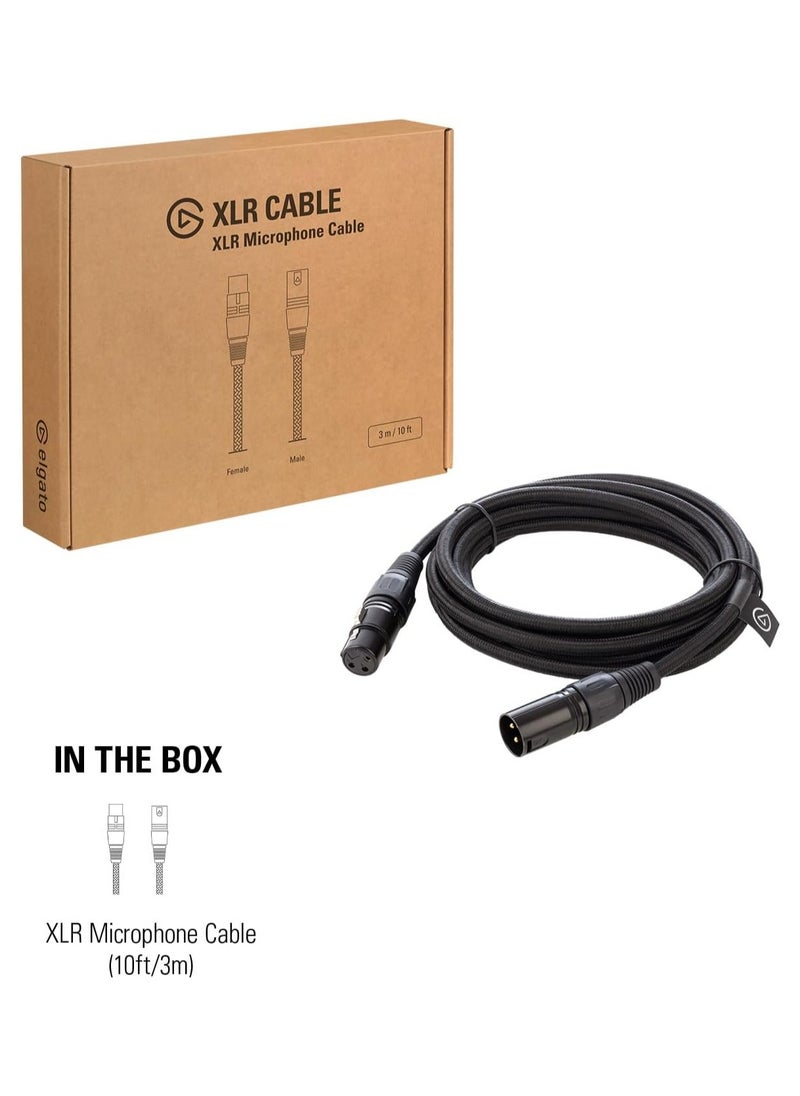 elgato XLR Microphone Cable – Shielded Microphone Cable for Studio Recording and Live Production, Gold-Plated Pins, Male to Female, for Mic and Balanced Analog Line Levels, 10ft/3m  - Image 5