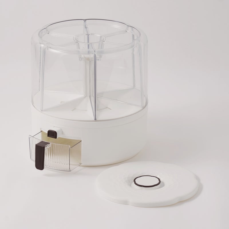 ALBERTO موزع حبوب متعدد من ألبرتو بلاستيك، أبيض 13 كجم - Image 2